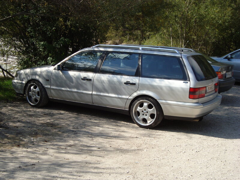 silver station wagon parked