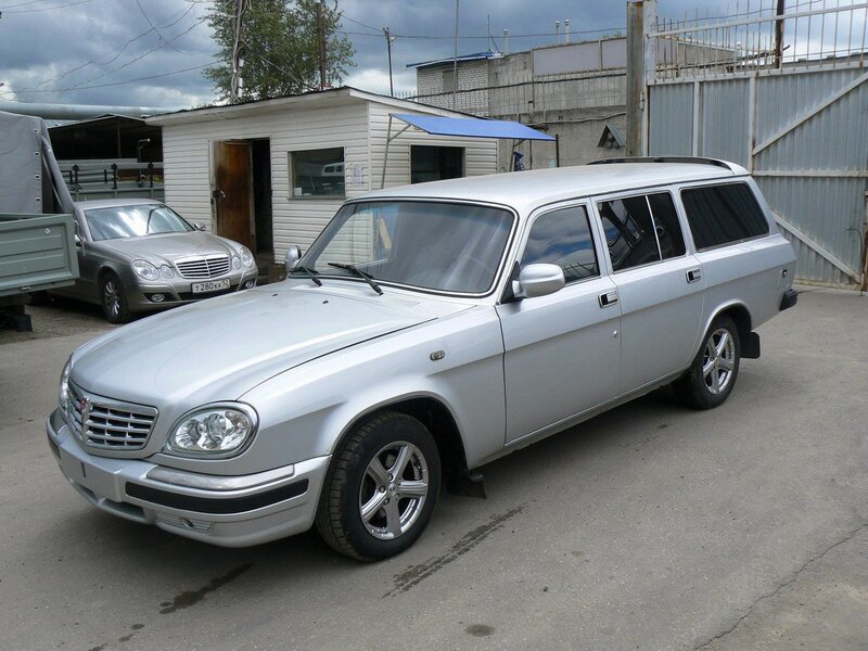 silver station wagon parked outside