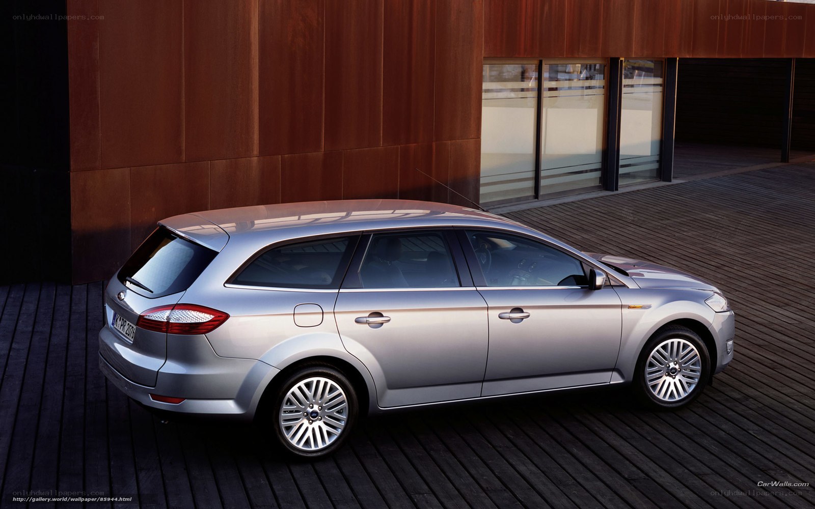 silver station wagon parked