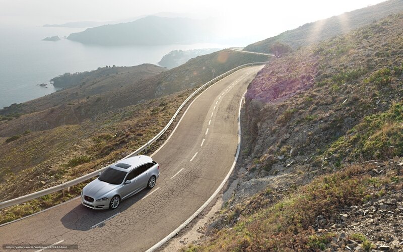 Silver Station Wagon — Serene, Afternoon, Photograph, Coastal Road