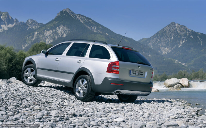 Silver Station Wagon — Serene, Afternoon, Photograph, Mountains
