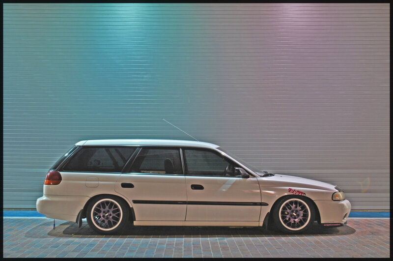 Silver Station Wagon — White