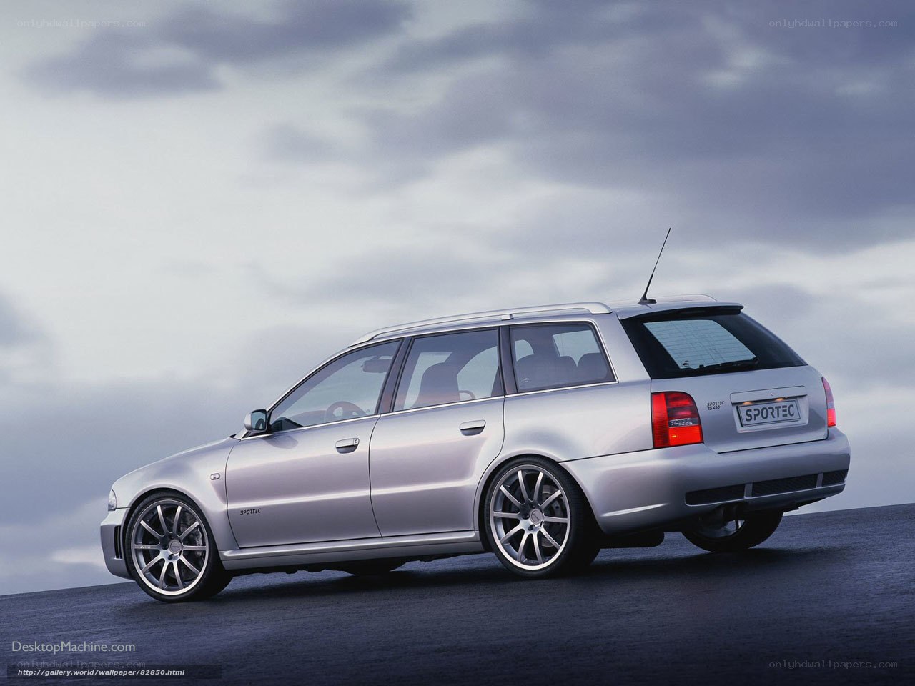 silver station wagon
