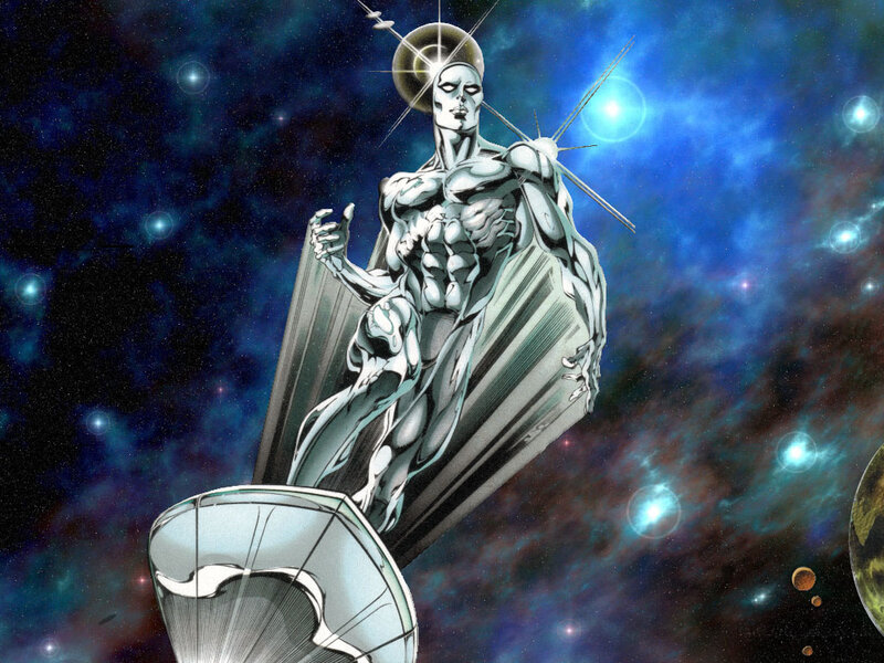 Silver Statue in Space