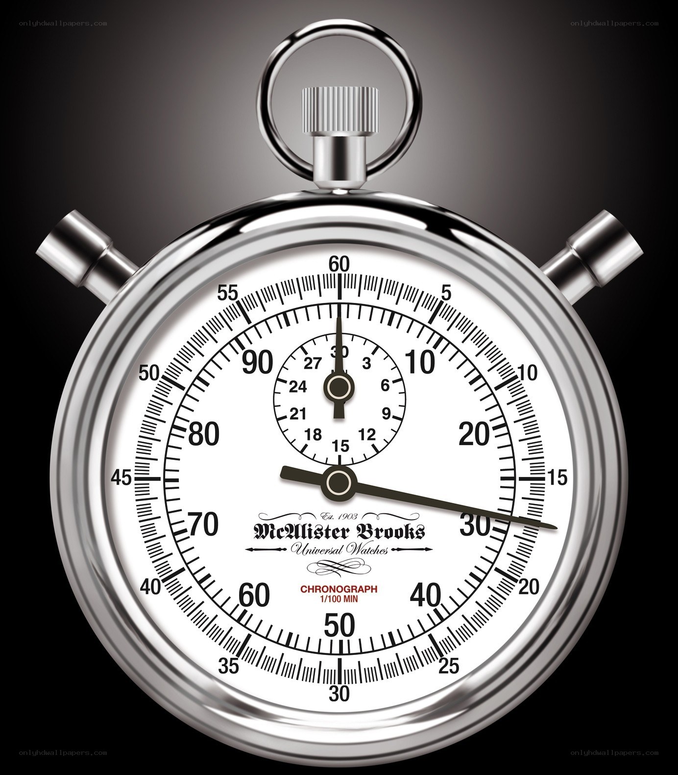 silver stopwatch