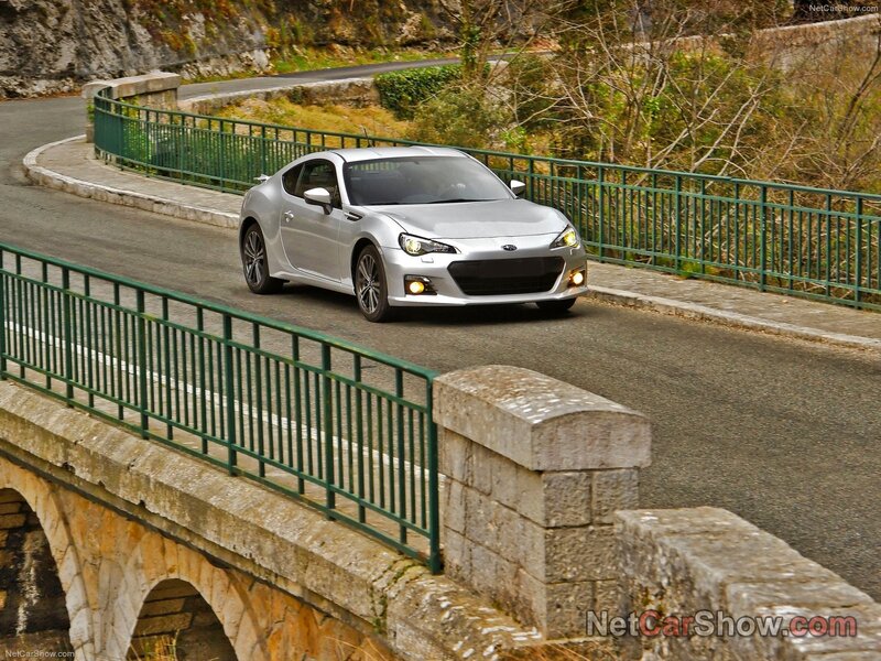 silver subaru brz on a bridge