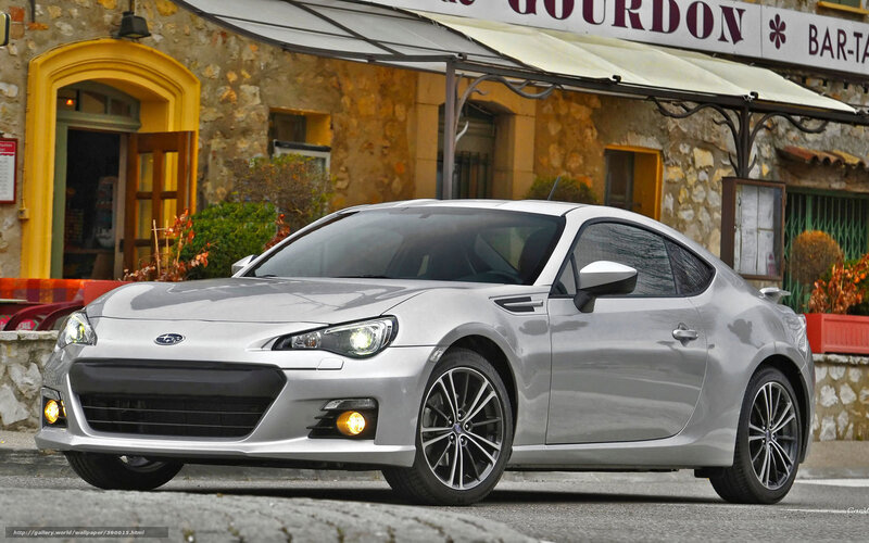 Silver Subaru BRZ parked on street