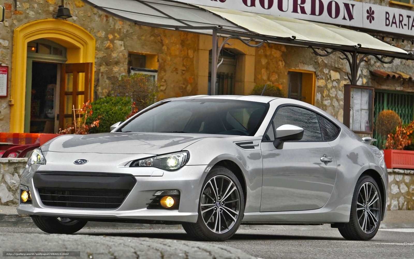 Silver Subaru BRZ parked on street