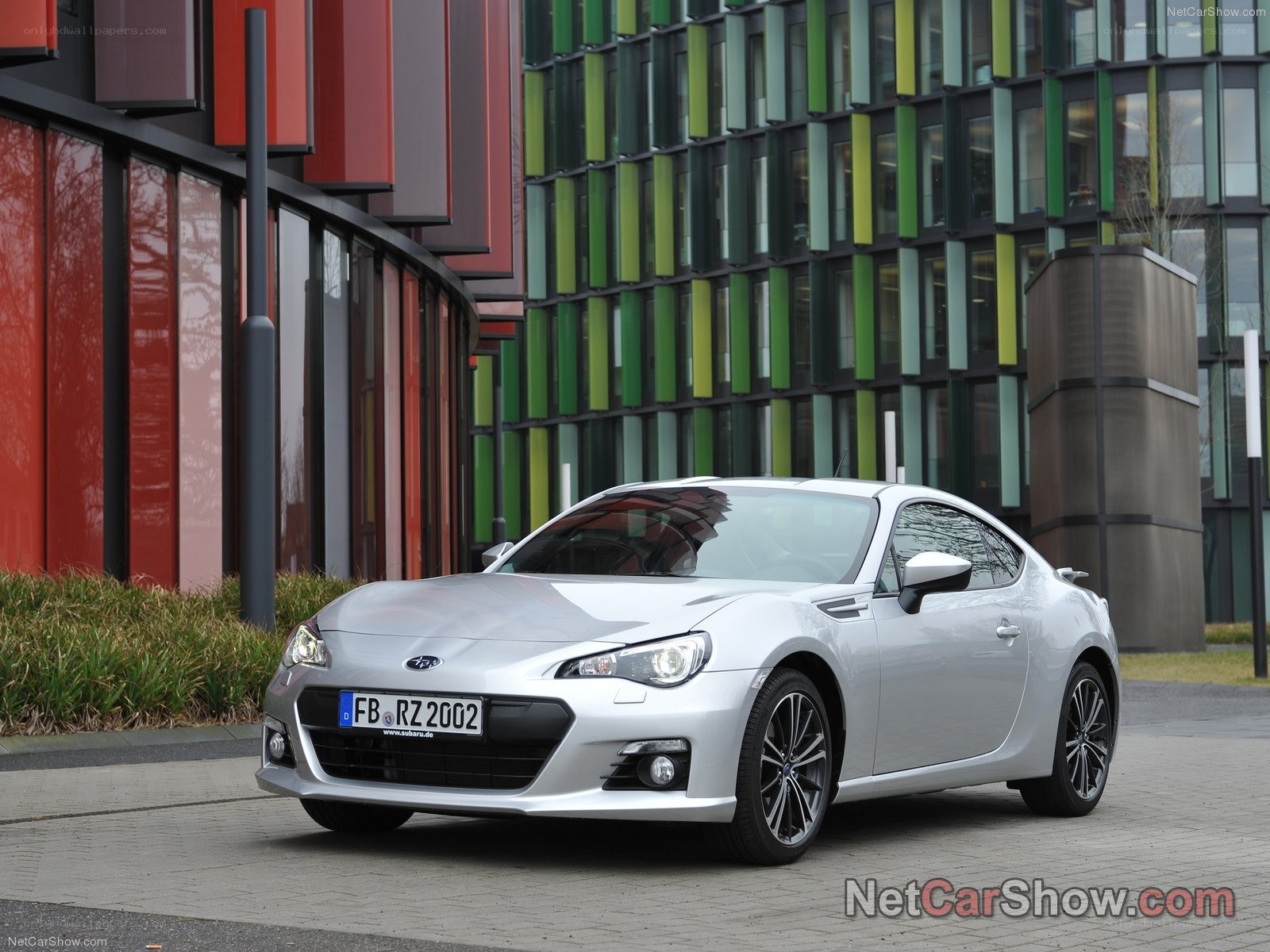 Silver Subaru BRZ parked outside