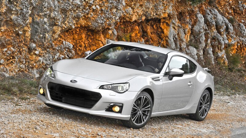 Silver Subaru BRZ sports car