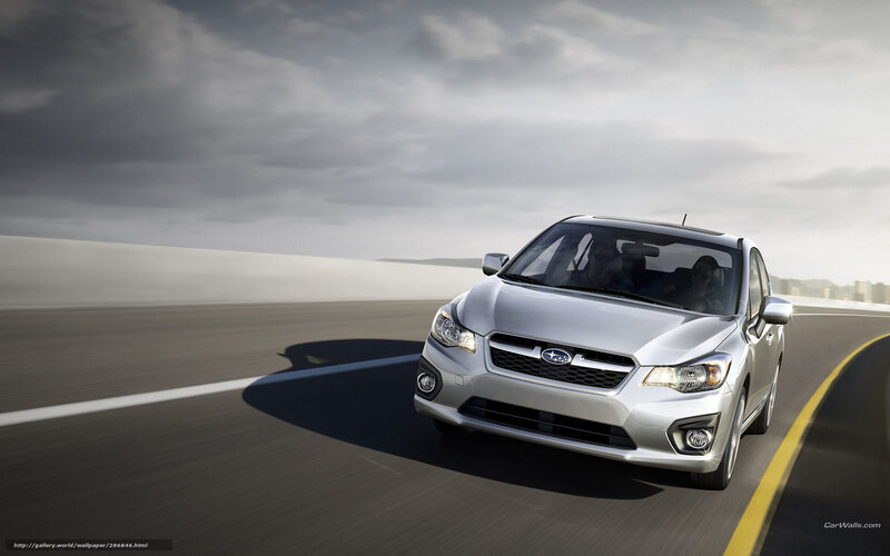 Silver Subaru Car