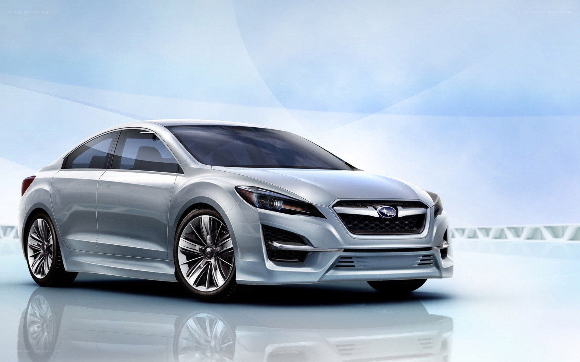 Silver Subaru Concept Car
