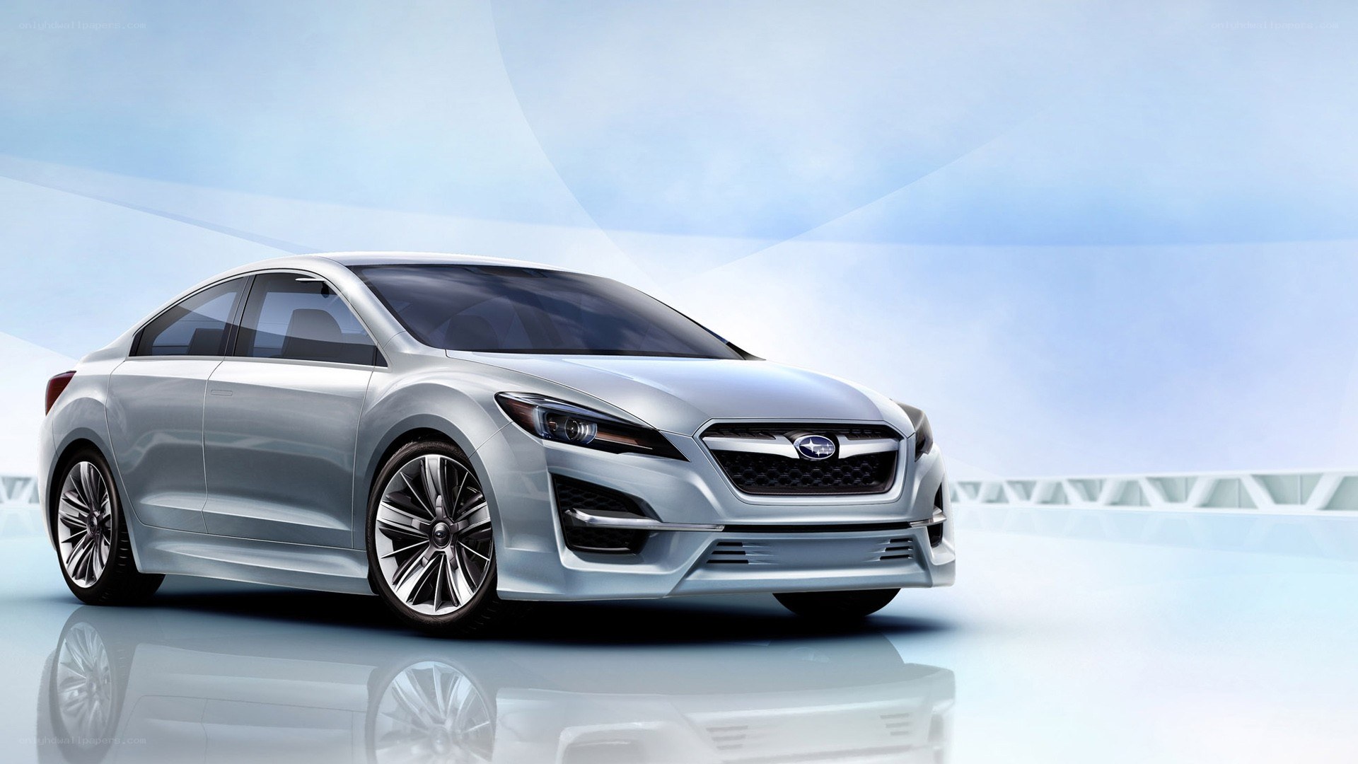 silver subaru concept car