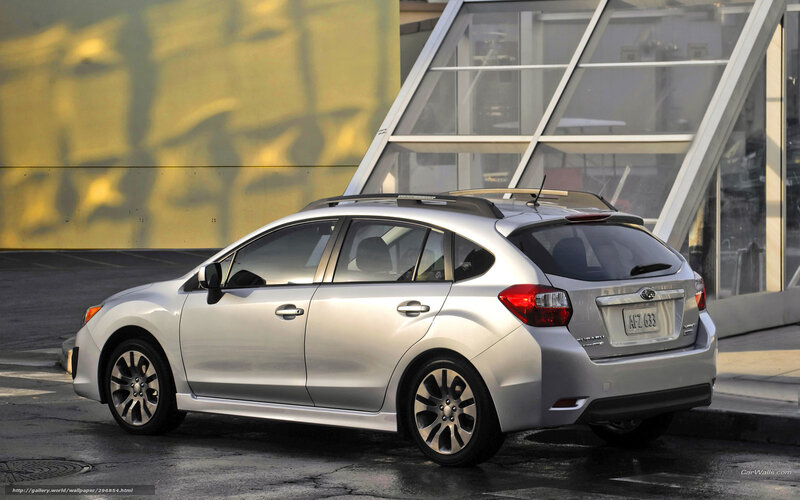 Silver Subaru Hatchback — Dramatic