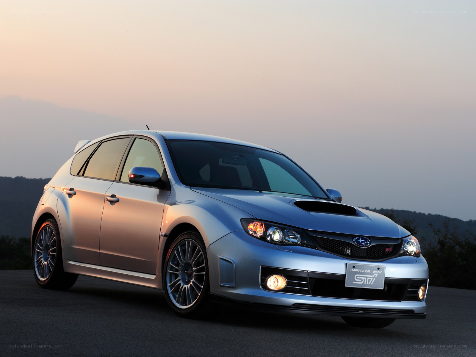 Silver Subaru Impreza WRX STI