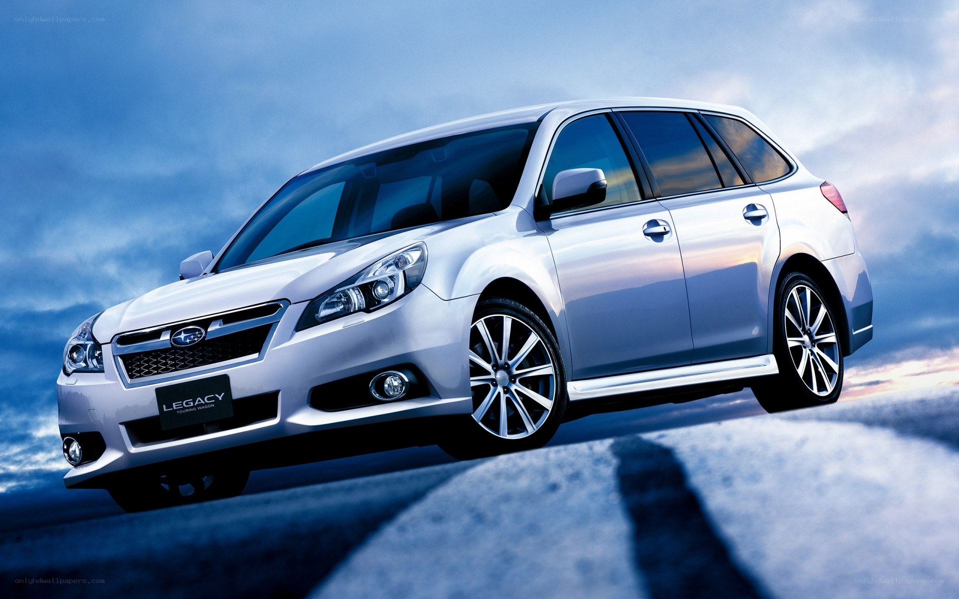 Silver Subaru Legacy Wagon