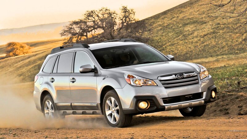 Silver Subaru Outback — Dynamic, Sunset