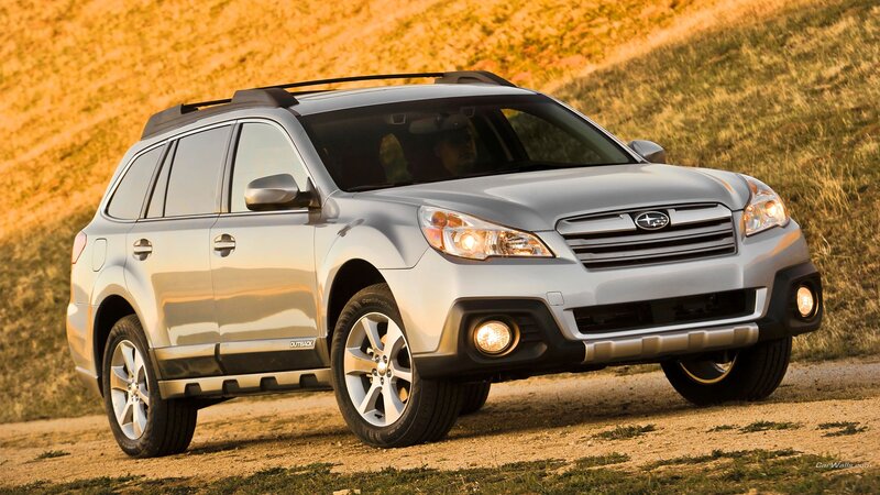 Silver Subaru Outback — Outdoor