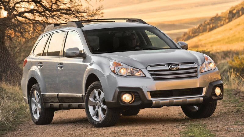 Silver Subaru Outback — Serene, Sunset, Photograph