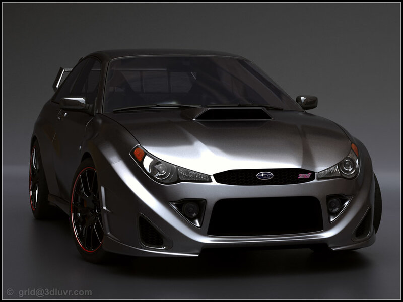 Silver Subaru STI Concept