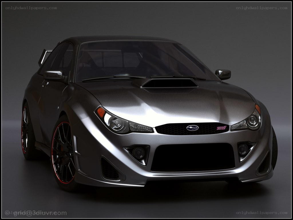 Silver Subaru STI Concept