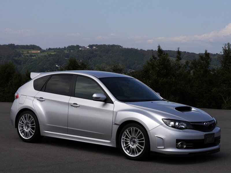 Silver Subaru Sti Hatchback