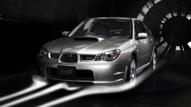silver subaru sti sedan