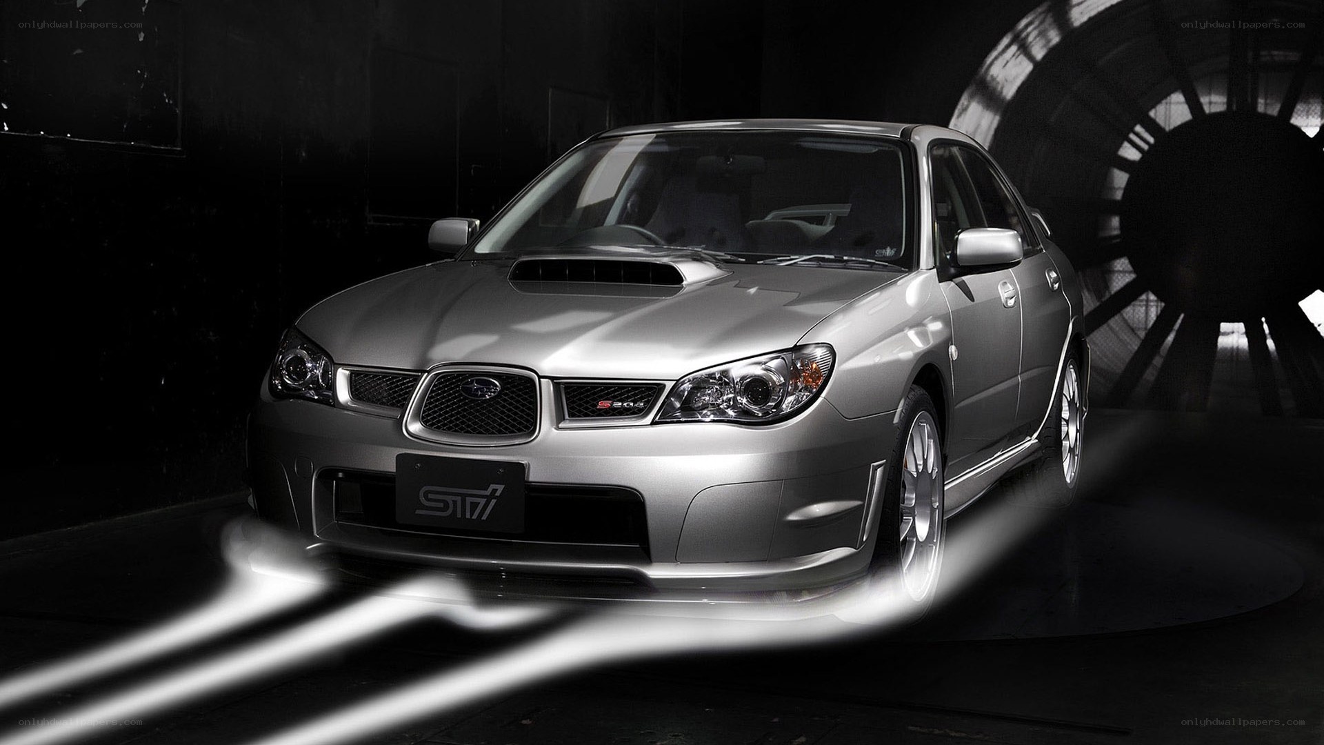 silver subaru sti sedan