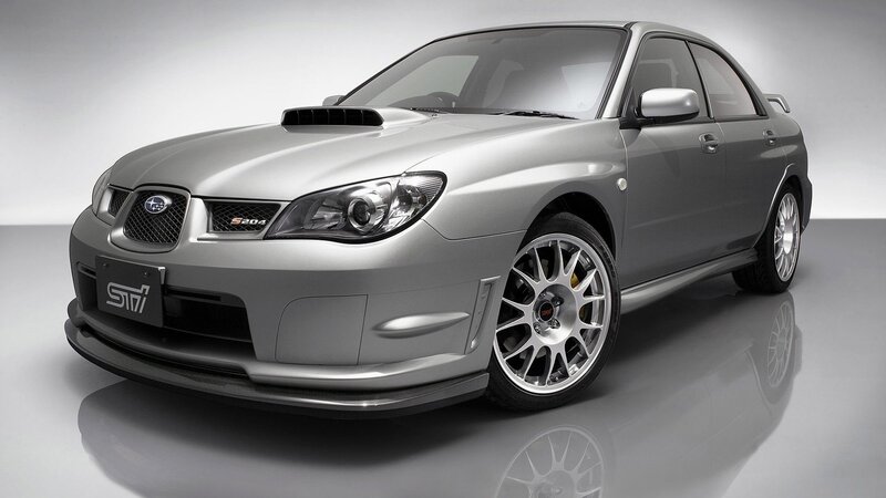 silver subaru sti sedan