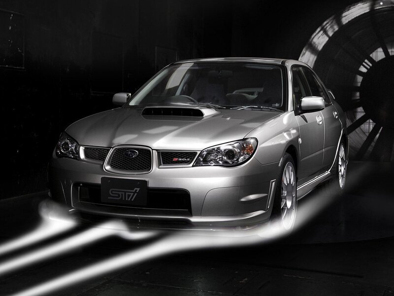 silver subaru sti sedan
