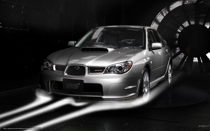 Silver Subaru Sti Sedan — Dramatic