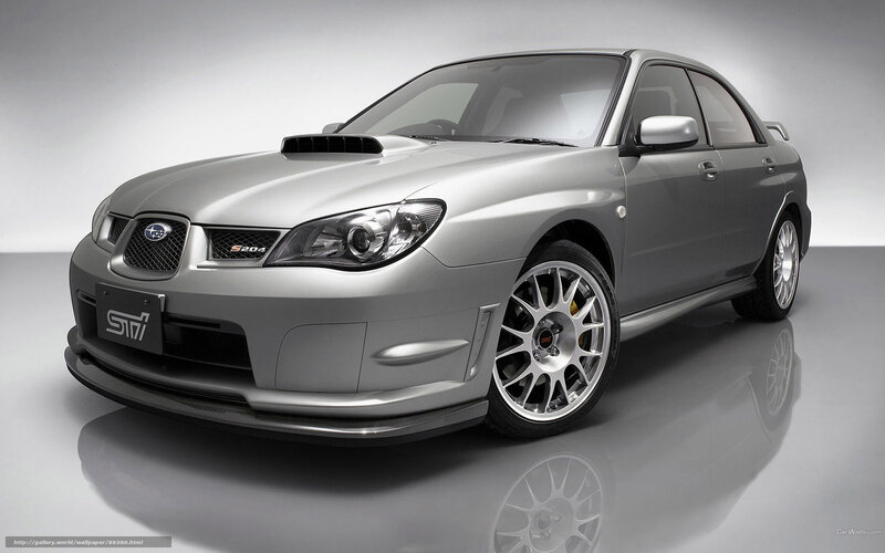 Silver Subaru STI sedan