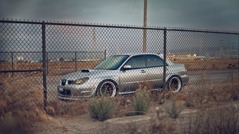 Silver Subaru Wrx — Gray, Dramatic, Afternoon