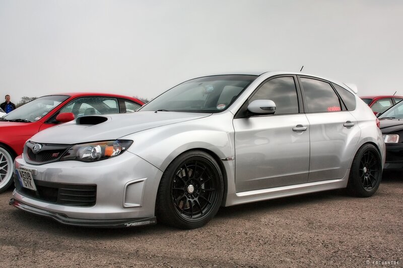 Silver Subaru WRX STI at car show