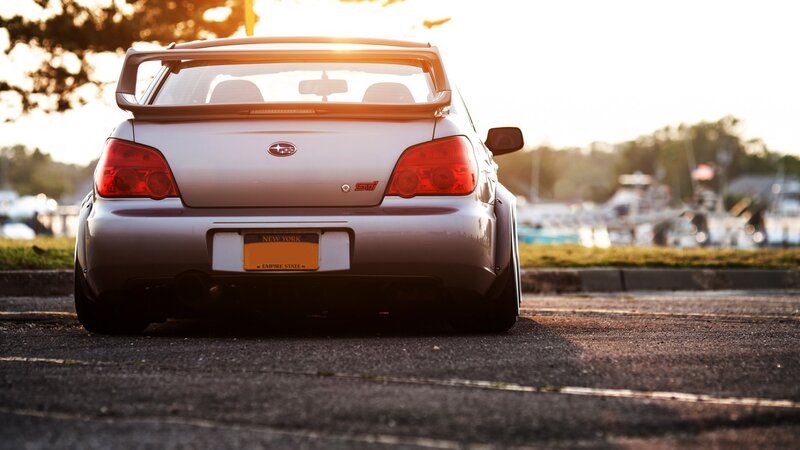 Silver Subaru Wrx Sti — Gray, Dramatic