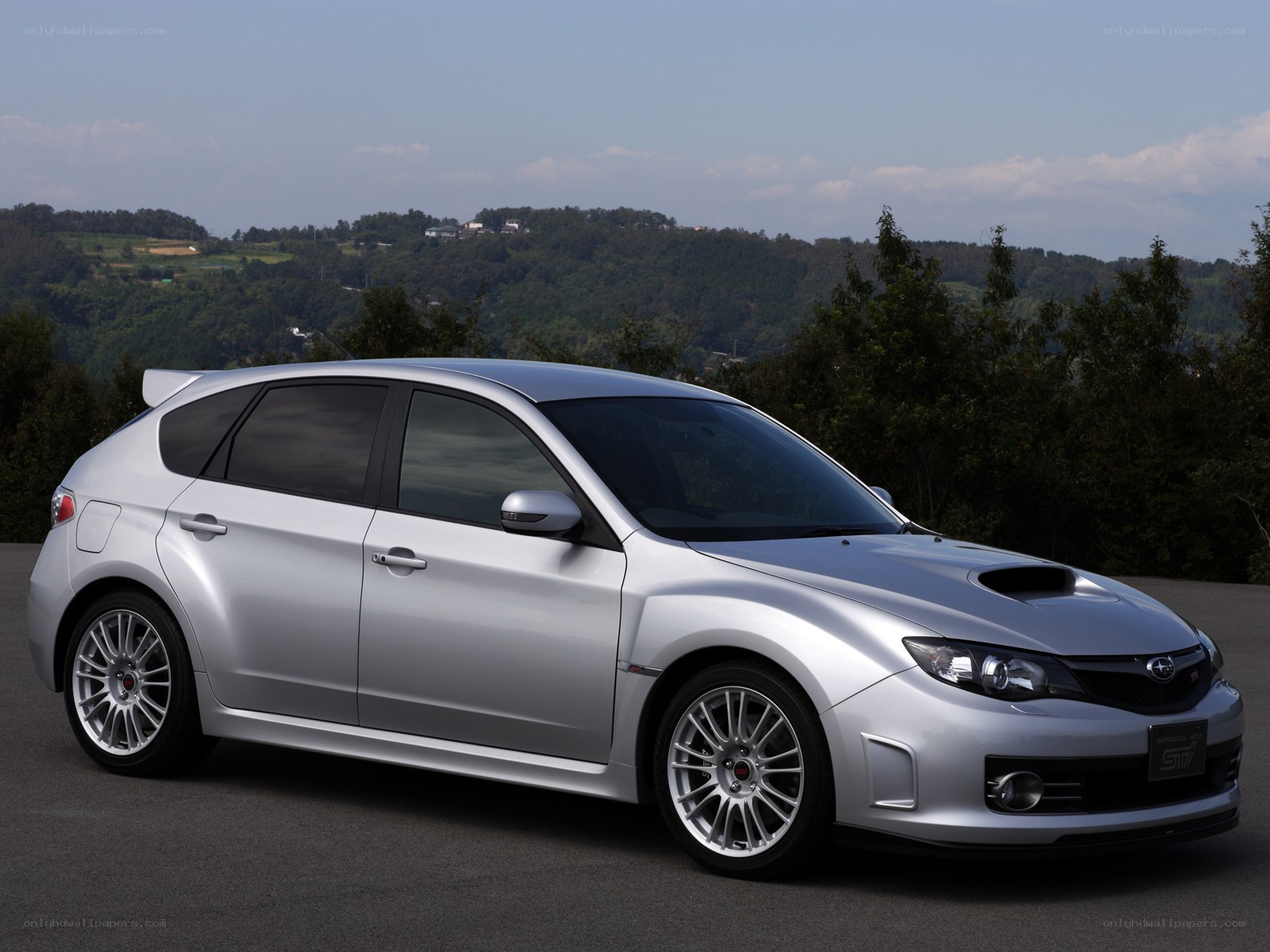 silver subaru wrx sti hatchback