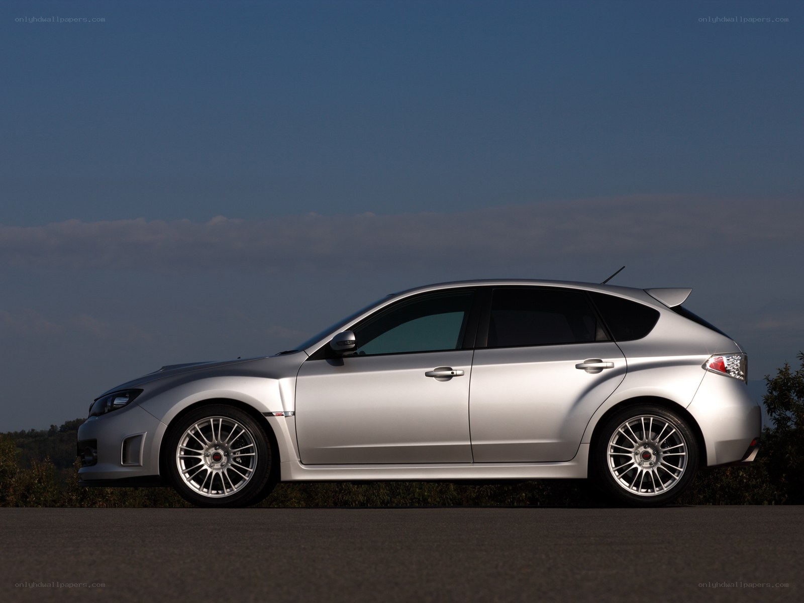 silver subaru wrx sti hatchback