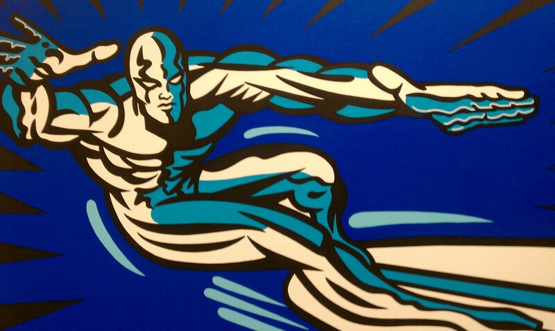 Silver Surfer Flying