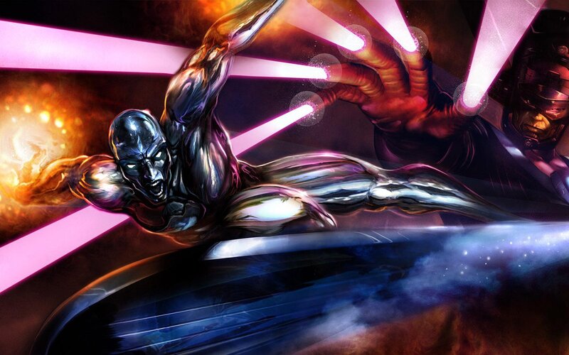 Silver Surfer in action