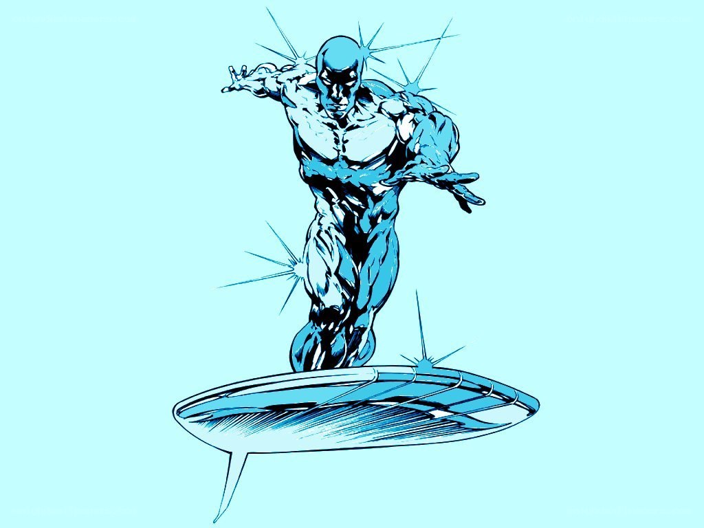 Silver Surfer in action