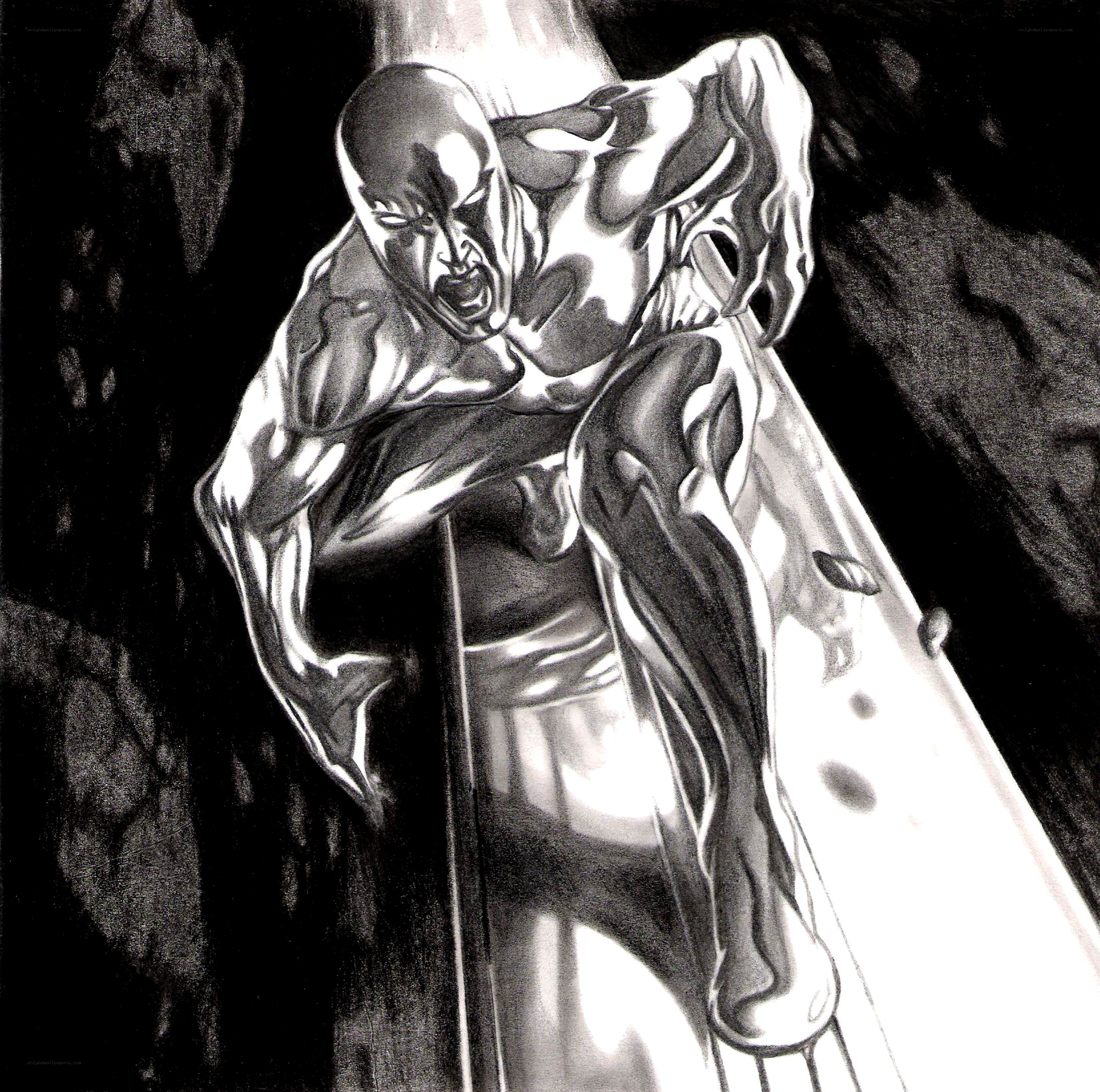 Silver Surfer in action