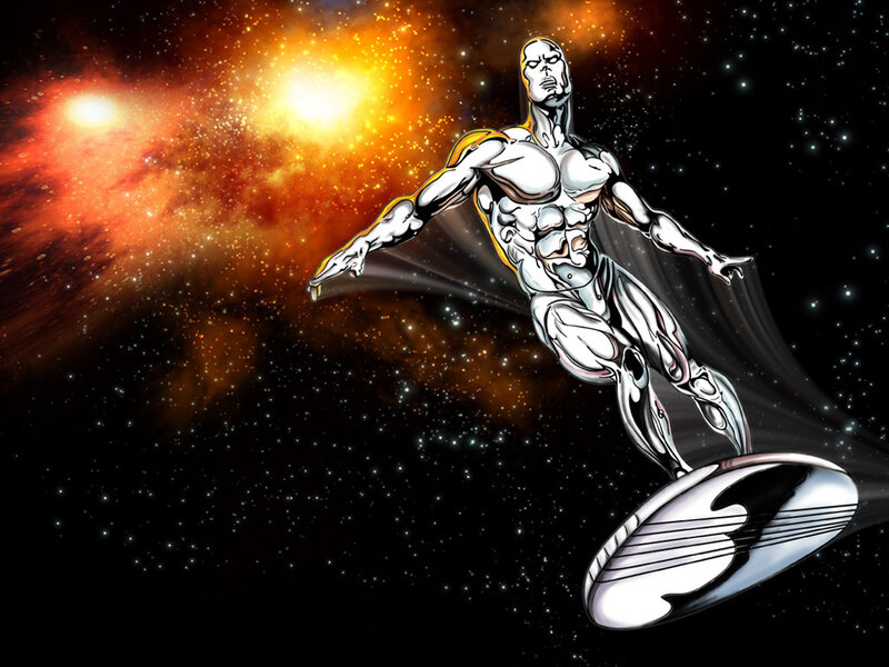 Silver Surfer in Space — Black, Dramatic, Comic