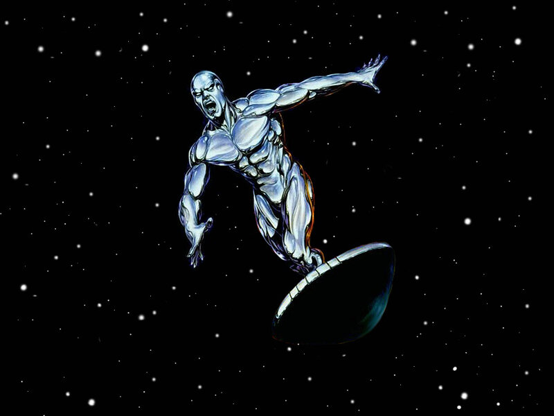 Silver Surfer in Space — Black, Dramatic
