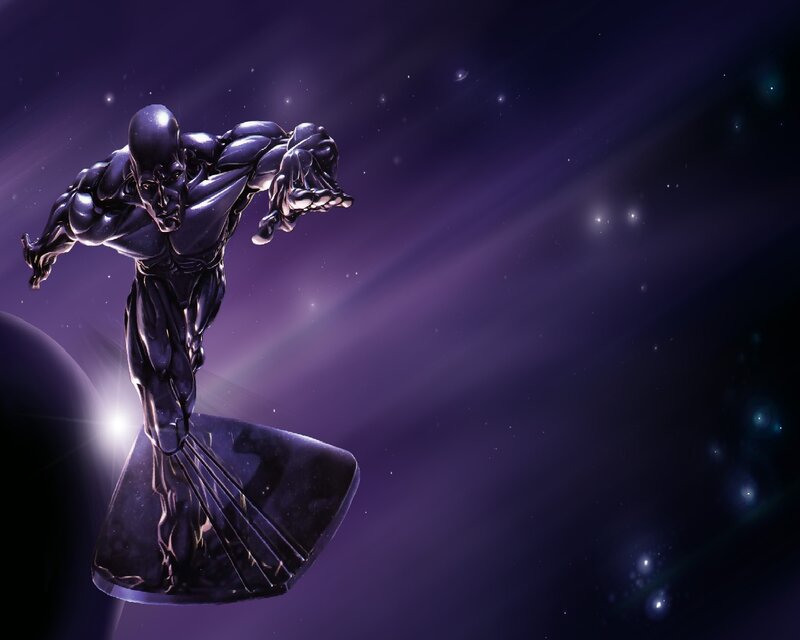 Silver Surfer in Space — Purple, Dramatic