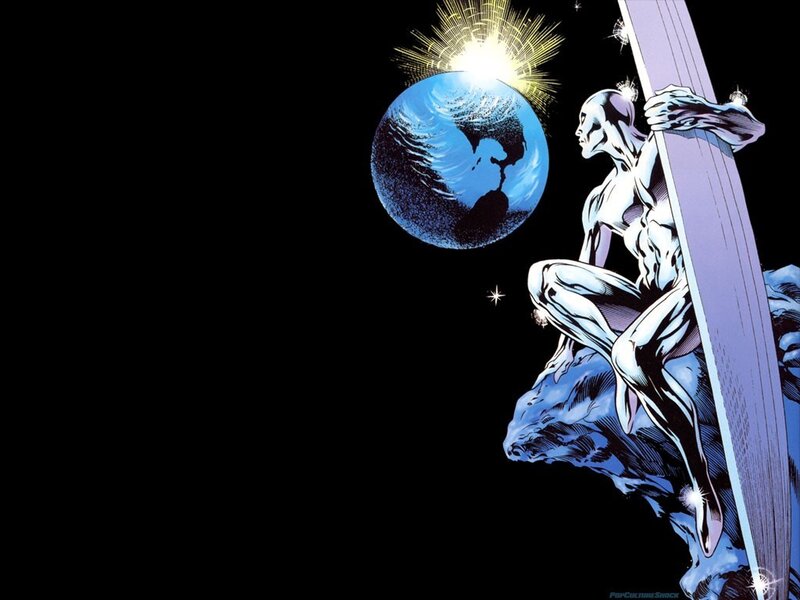 Silver Surfer on a cosmic journey