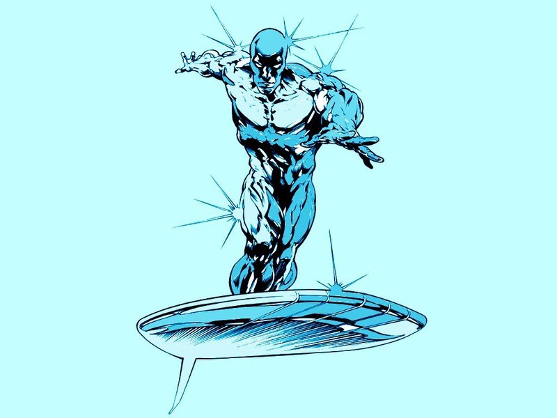 Silver Surfer on Board — Blue