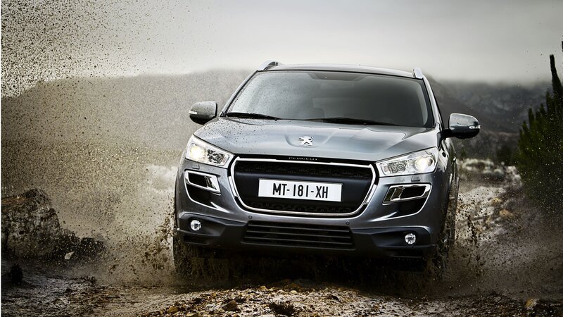 Silver SUV Driving — Gray, Dynamic