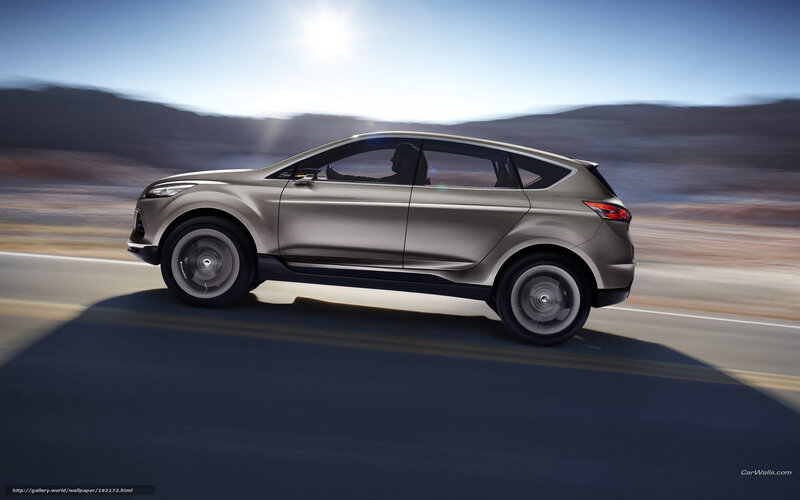 Silver SUV Driving — Gray