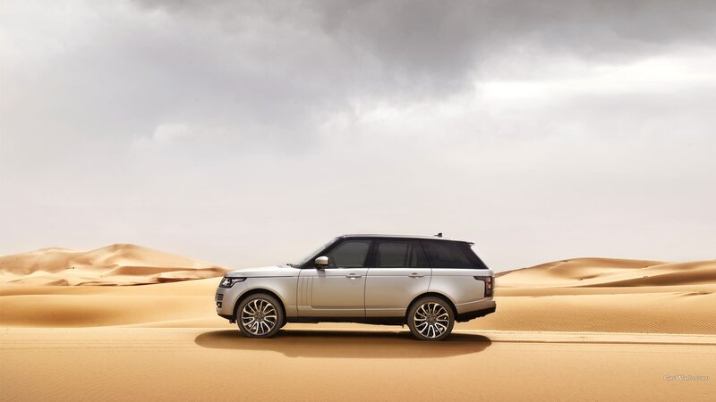 Silver Suv in Desert — Beige, Dramatic, Photograph