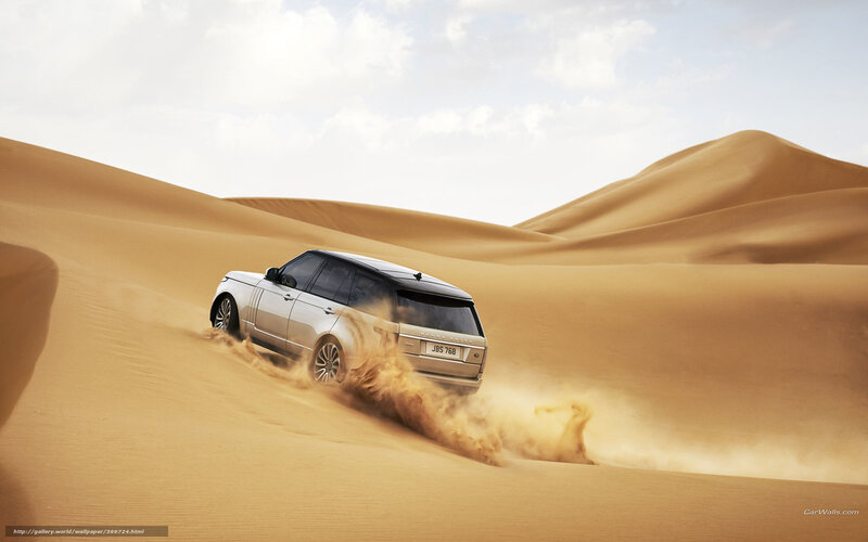 Silver Suv in Desert — Brown, Dynamic, Afternoon, Photograph